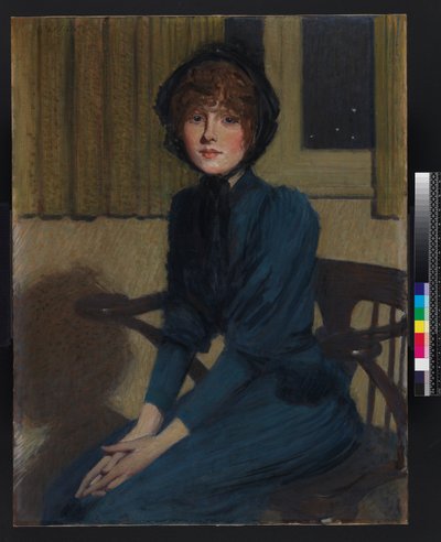 青いドレス、1892 作： Philip Wilson Steer